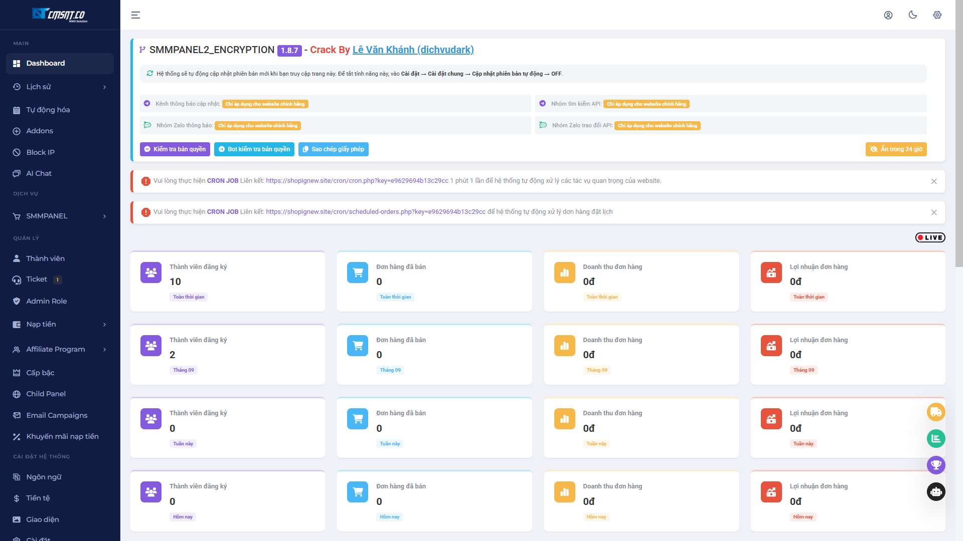 SMMPANEL2 - Dịch Vụ Mạng Xã Hội